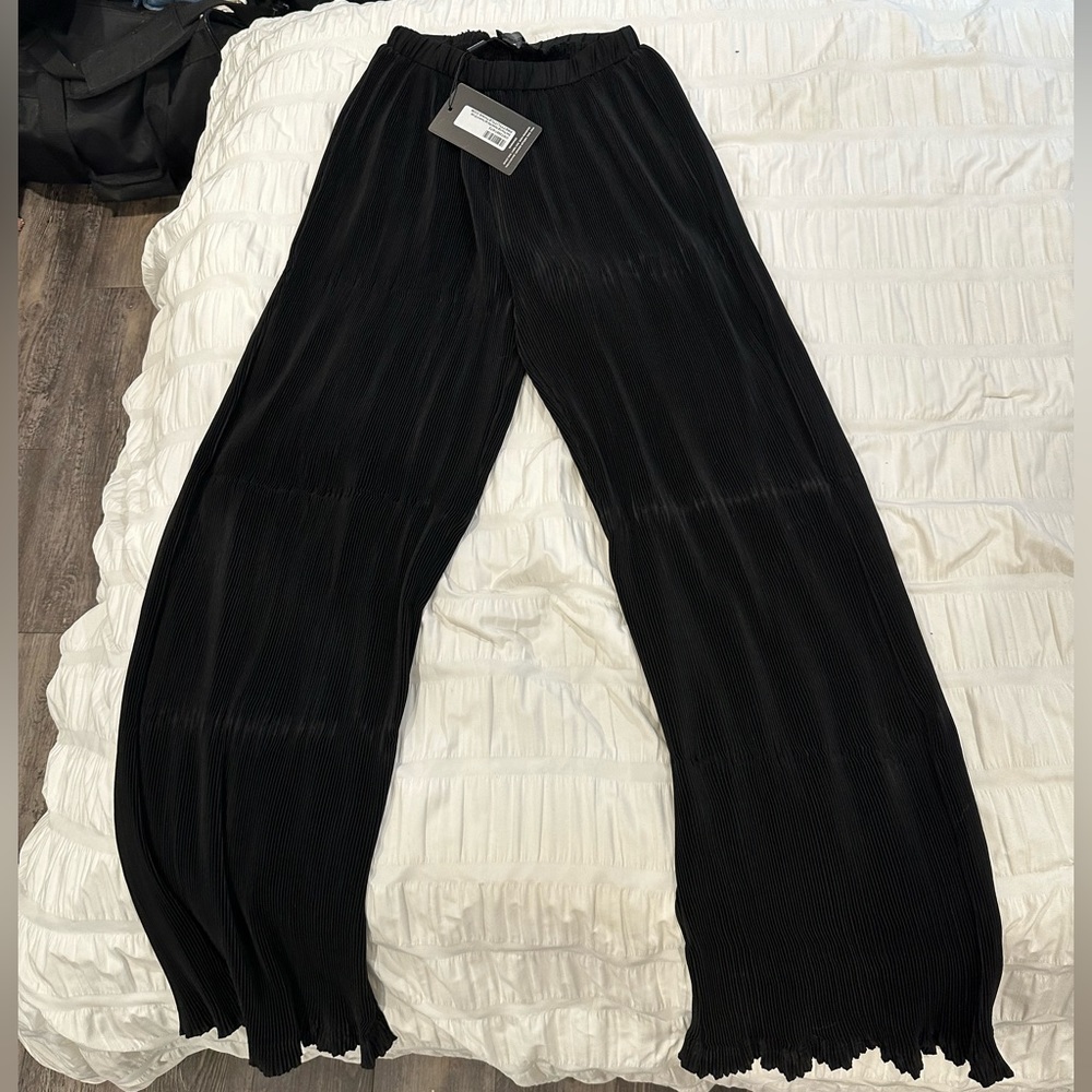 Black flared pants